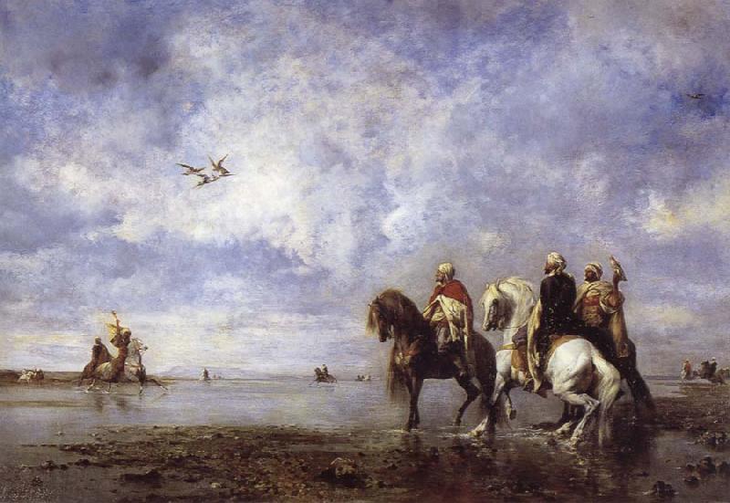 Eugene Fromentin Arab Horsemen Resting China oil painting art